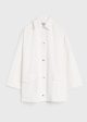 Cotton twill overshirt jacket white Sale