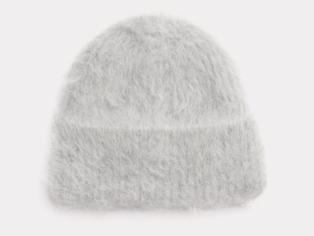 Alpaca knit beanie light grey melange Supply