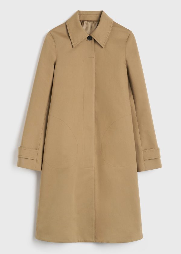 A-line car coat caramel Online Sale