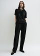 Double-pleat fluid trousers black Sale