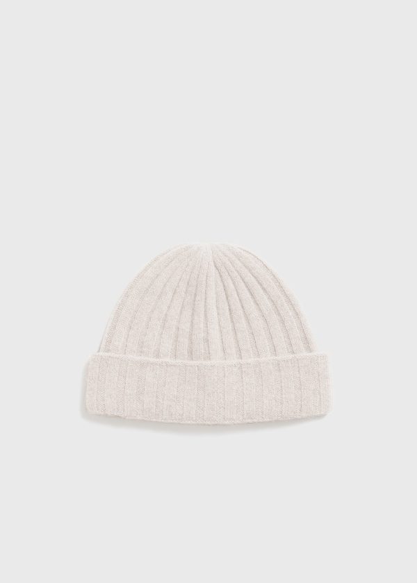 Cashmere beanie macadamia Online now