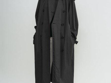 Crisp summer trench washed black Fashion