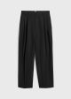 Double-pleated cropped trousers black Online Hot Sale