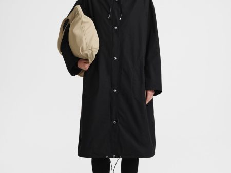 Hooded parka black For Discount