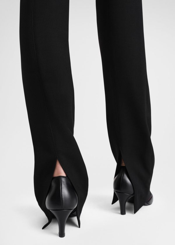 Slim suit trousers black Supply