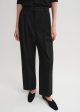 Double-pleated cropped trousers black Online Hot Sale