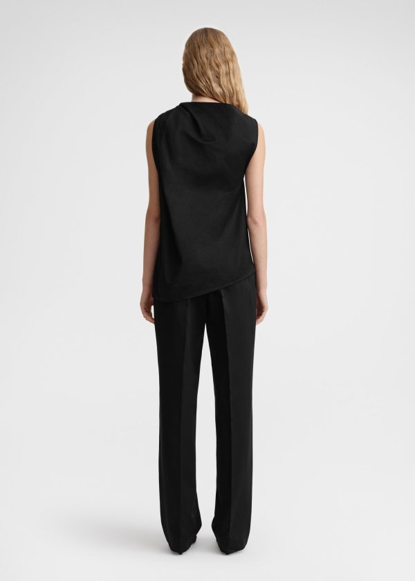 Shoulder-twist top black Sale