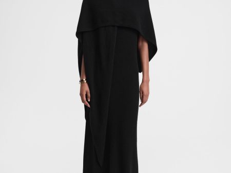 Cashmere shawl dress black Online now