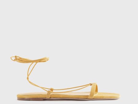 The Suede Tie Sandal cornsilk Supply