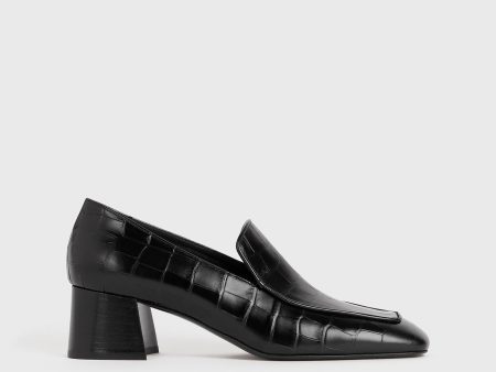 The Block-Heel Pump black Hot on Sale