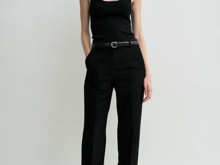 Straight suit trousers black Online