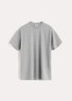 Straight cotton tee light grey melange Online Sale