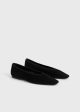 Minimalist suede ballerinas black Online