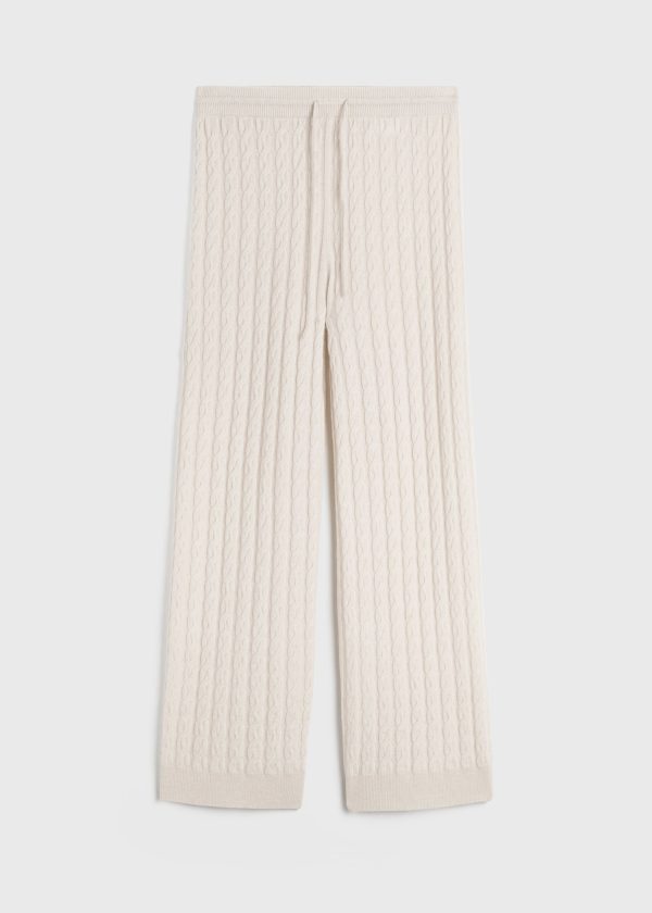 Cable knit trousers snow Online Hot Sale