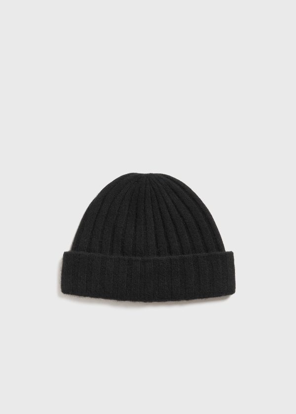 Cashmere beanie black For Discount