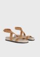 The Leather Chunky Sandal tan ecru For Discount