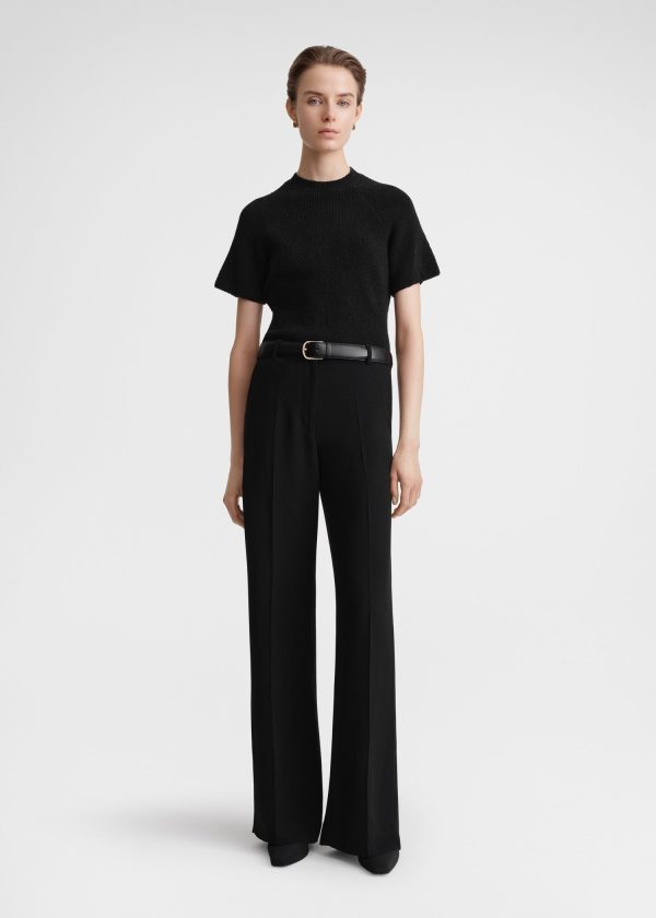 Relaxed straight trousers black Online