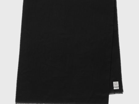 Light wool scarf black on Sale