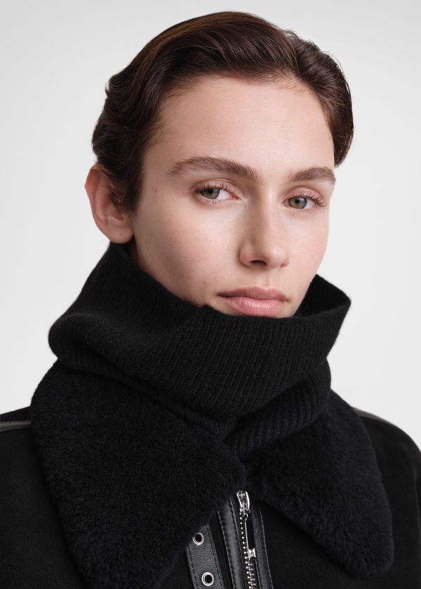 Cashmere neck warmer black Online