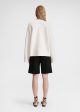 Ribbed chimney-neck knit white Online