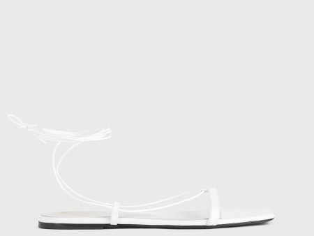 The Croco Tie Sandal white For Cheap