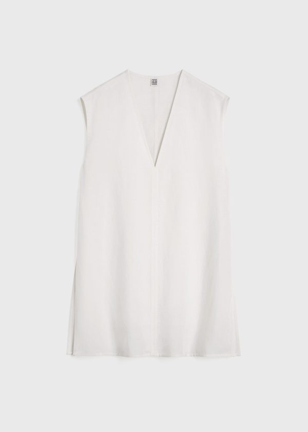 Fluid V-neck top off white Online Hot Sale