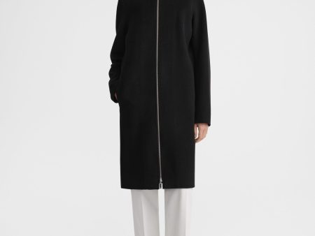 Zipped doublé coat black Cheap