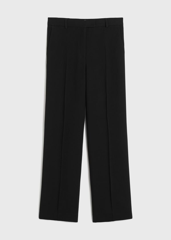 Relaxed straight trousers black Online