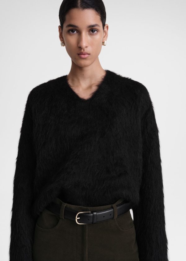 Petite alpaca-blend knit black Online