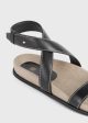 The Leather Chunky Sandal black ecru For Sale