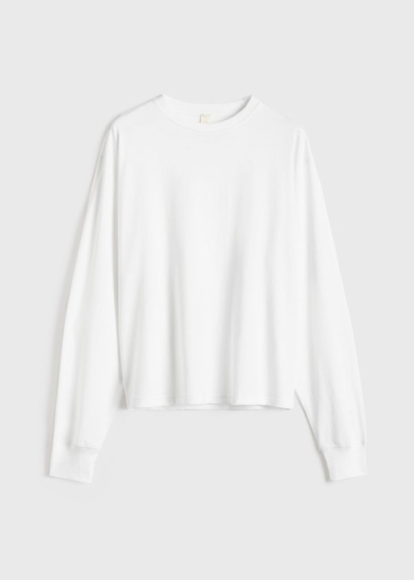 Long-sleeve jersey tee white Sale