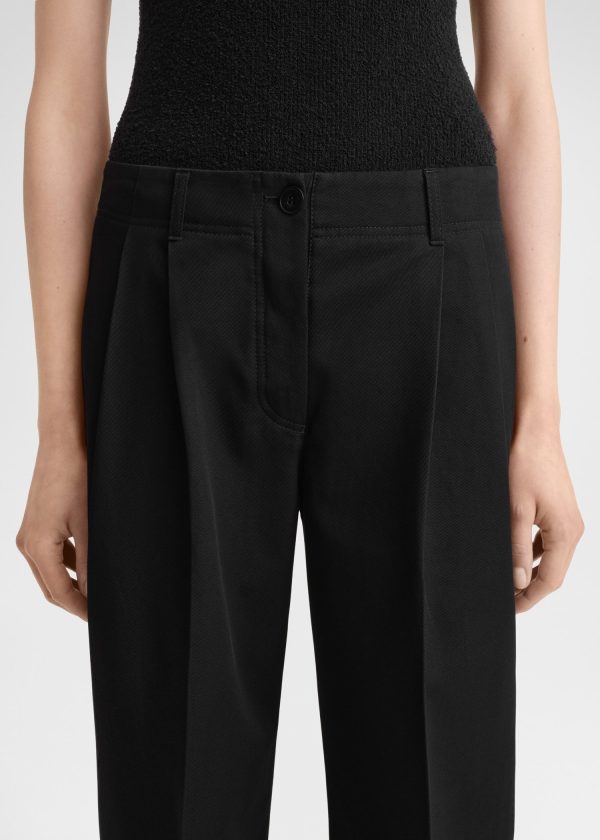 Relaxed chino trousers black Fashion