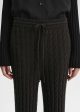 Cable knit trousers espresso Online Hot Sale