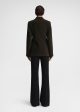 Cinched-waist moleskin blazer espresso Fashion