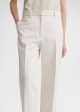 Straight satin trousers ecru Cheap