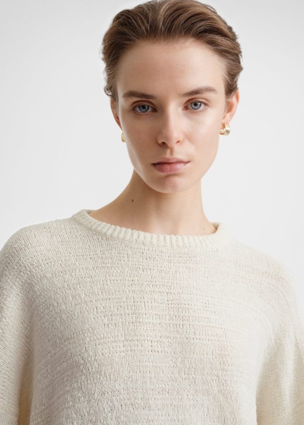 Chenille knit cream For Cheap