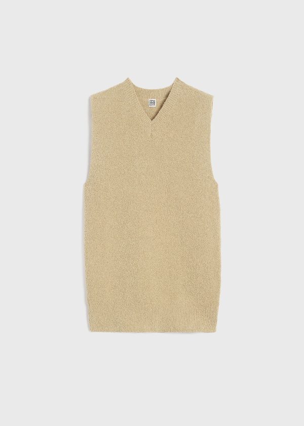 Sleeveless terry knit sand Cheap