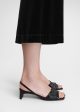 The Gathered Scoop-Heel Sandal black Online Sale