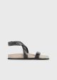 The Leather Chunky Sandal black ecru For Sale