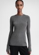 Metallic rib knit gunmetal For Cheap