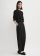 Double-pleated cropped trousers black Online Hot Sale