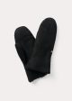 Suede shearling mittens black Online Hot Sale