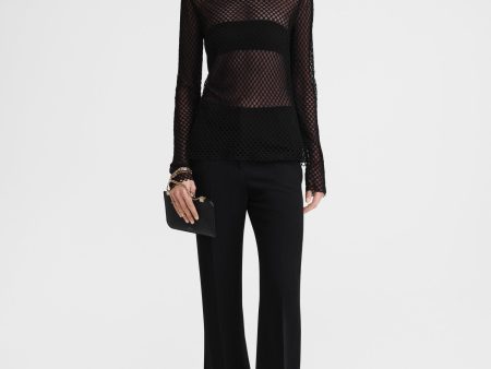 Sheer lace top black Online Hot Sale