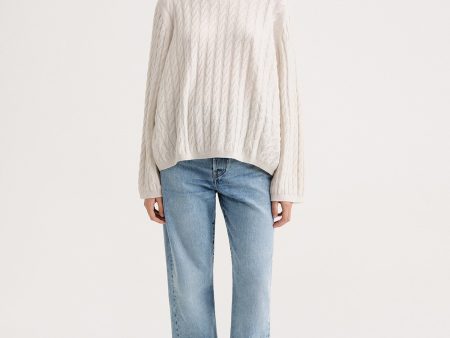 Cashmere cable knit off-white Cheap