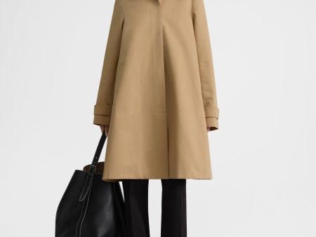 A-line car coat caramel Online Sale