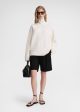 Ribbed chimney-neck knit white Online