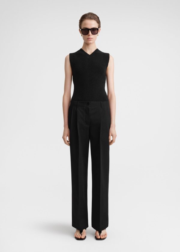 Relaxed chino trousers black Fashion