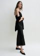 Satin slip dress black Online