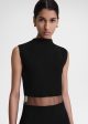 High-neck evening top black Fashion