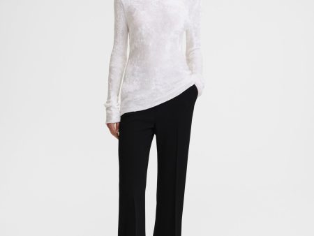 Slim chenille knit white Discount